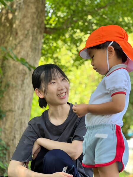 附属幼稚園と仁愛保育園がキャンパスに隣接していて、子どもと触れ合う機会がたくさんあります